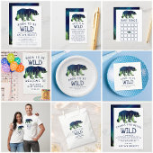 Serviette En Papier Né Pour Être Un Baby shower Sauvage