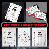 Serviette En Papier Né au Baby shower Rock Star