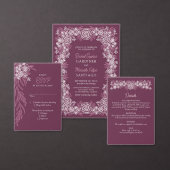 Invitation Dusty Rose Botanical Floral Mariage (Personnalisez la collection de ce créateur indépendant.)