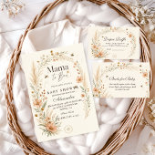 Invitation Mama To Bee Fête de Naissance Botanique