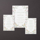 Elegante Bohemian Pastel Bloemen Trouwprogramma's (Personaliseer de collectie van deze zelfstandige maker.)