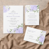 Faire-part de mariage d'aquarelle à périwinkle bot (Personnalisez la collection de ce créateur indépendant. )