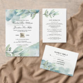 Botanische Waterverf Aangepaste bruiloft Kaart (Personaliseer de collectie van deze zelfstandige maker.)