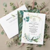 Invitation prairie sauvage | Green Botanical Mariage Details  (Personnalisez la collection de ce créateur indépendant. Test)