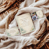 Invitation Botanical White Coat Dentist Graduation