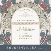 Carte D'accompagnement QR Code Site Mariage Info Art Nouveau