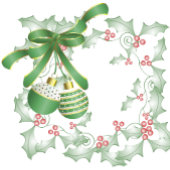 Tasse Latte Boughes de Noël vert vif rose