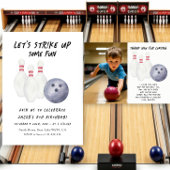 Invitation d'anniversaire pour enfants au bowling