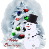 Ballotins Bowling Ball Snowman Noël