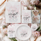 Serviette En Papier Bowtiful Un 1er Anniversaire Pink Bow Girls