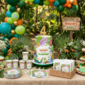 Invitation d'anniversaire 4 ans garçon dinosaure