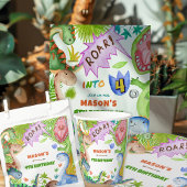 Assiettes En Carton Boy Dinosaur 4th Birthday 