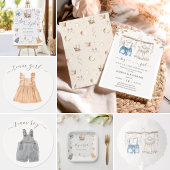 Boho Baby Wieg Geslacht Onthulling Luier Raffle Ti Informatiekaartje