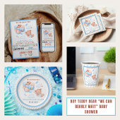 Sachets En Papier Boy Teddy Bear “We Can Bearly Wait” Baby Shower
