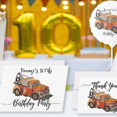 Banderoles Boys birthday party with wrecker