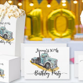 Banderoles Boys Birthday Party Blue Semi Truck