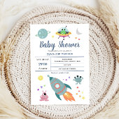 Coussin Baby Boy mignon Espace moderne Alien Statistiques 