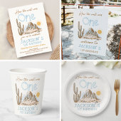 Wild West Cowboy Western 1e Verjaardag Waterfles Etiket