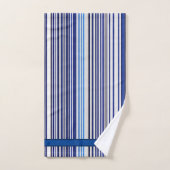 Collection branchée Summer Navy Blue Boat Stripes (Serviette à main)