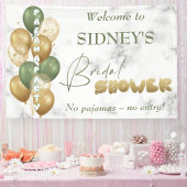 Vrijgezellenfeest. pyjamafeest spandoek