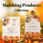 Serviette En Papier Fête des mariées automne orangé florales lampe rus