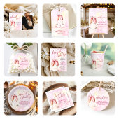 Roze Champagne Brunch En Bruisende Bruidsfeest Wijn Etiket