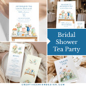 Poster Bridal Shower Tea Party Favors Sign
