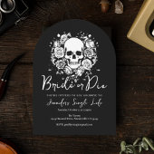 Invitation Bride or Die Floral Skull Bachelorette Weekend