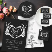 Serviette En Papier Bride or Die Skeleton Heart Bachelorette Party