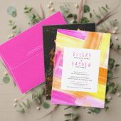 Serviette En Papier Bright art abstrait rose jaune pêche mariage (Personnalisez la collection de ce créateur indépendant. Test)