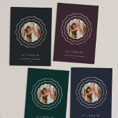 Tampon Auto-encreur Triple image Monogramme Ronde Adresse de retour