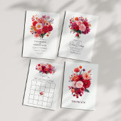 Éventail Programme de mariage floral vibrant