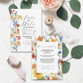 Invitation Tout En Un Flower Spring Delicate Floral Wedding Invite RSVP