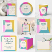 Sticker Rond Faire une couleur géométrique unique douche de mar