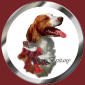 Amerikaanse Brittany Spaniel Kerstmis Grosgrain Lint