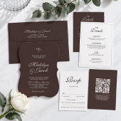 Mariage Classique Brun Save the Date
