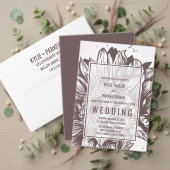 Bruine Zonnebloem Lied Verzoek RSVP Kaart (Personaliseer deze collectie van deze onafhankelijke maker. Test)