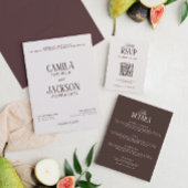 Carte de numéro de table de mariage marron