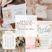 Brunch et Bubbly Elegant Moderne Douche invitation