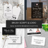 Post-it® Votre nom de logo carré Brush Script Petite entrep