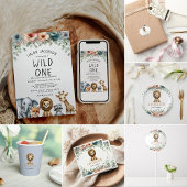 Serviette En Papier Budget Wild One Safari Animaux Garçon fête d'anniv