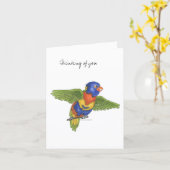 Collection Budgie Note Card Kaart (Gele Bloem)