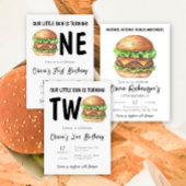 Invitation BBQ Burger Première fête d'anniversaire