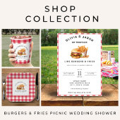 Burgers & Fries Picknick Trouwdouche Papieren Bekers