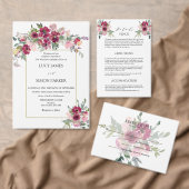 Burgundy en blush rozen bruiloft bedankt ronde sticker (Personaliseer de collectie van deze zelfstandige maker.)