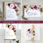 Boho Bourgondië en perzik bloemen herfst bruiloft