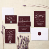 Romantisch donkerrood save the date (Personaliseer de collectie van deze zelfstandige maker.)