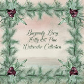 Cravate Burgundy Berry Holly Pine Noël