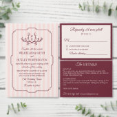 Save The Date Mariage Monogramme Vert Foncé Blush (Personnalisez la collection de ce créateur indépendant.)