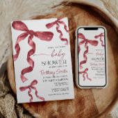 Autocollant Merci Bow Burgundy Marron